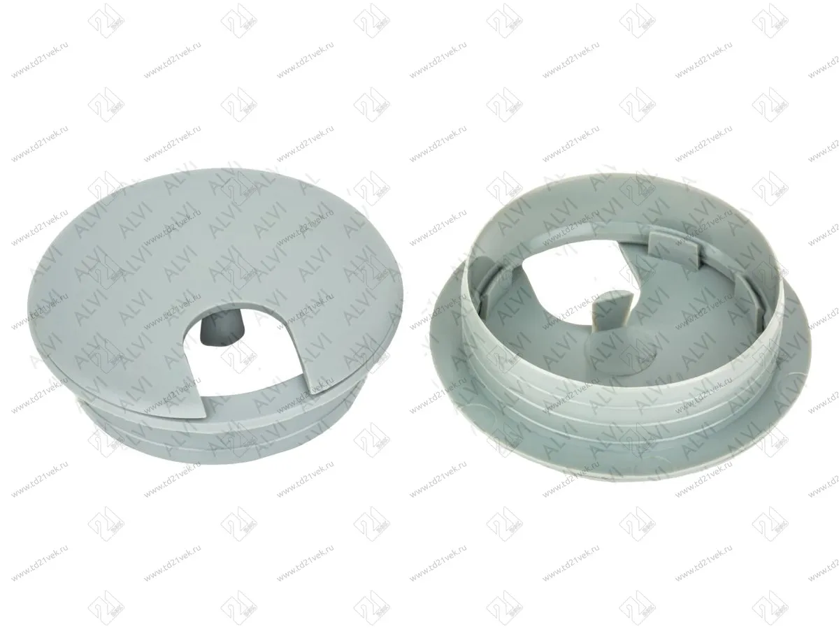 Заглушка кабель-канала, круглая, d=62 №18, серый 1