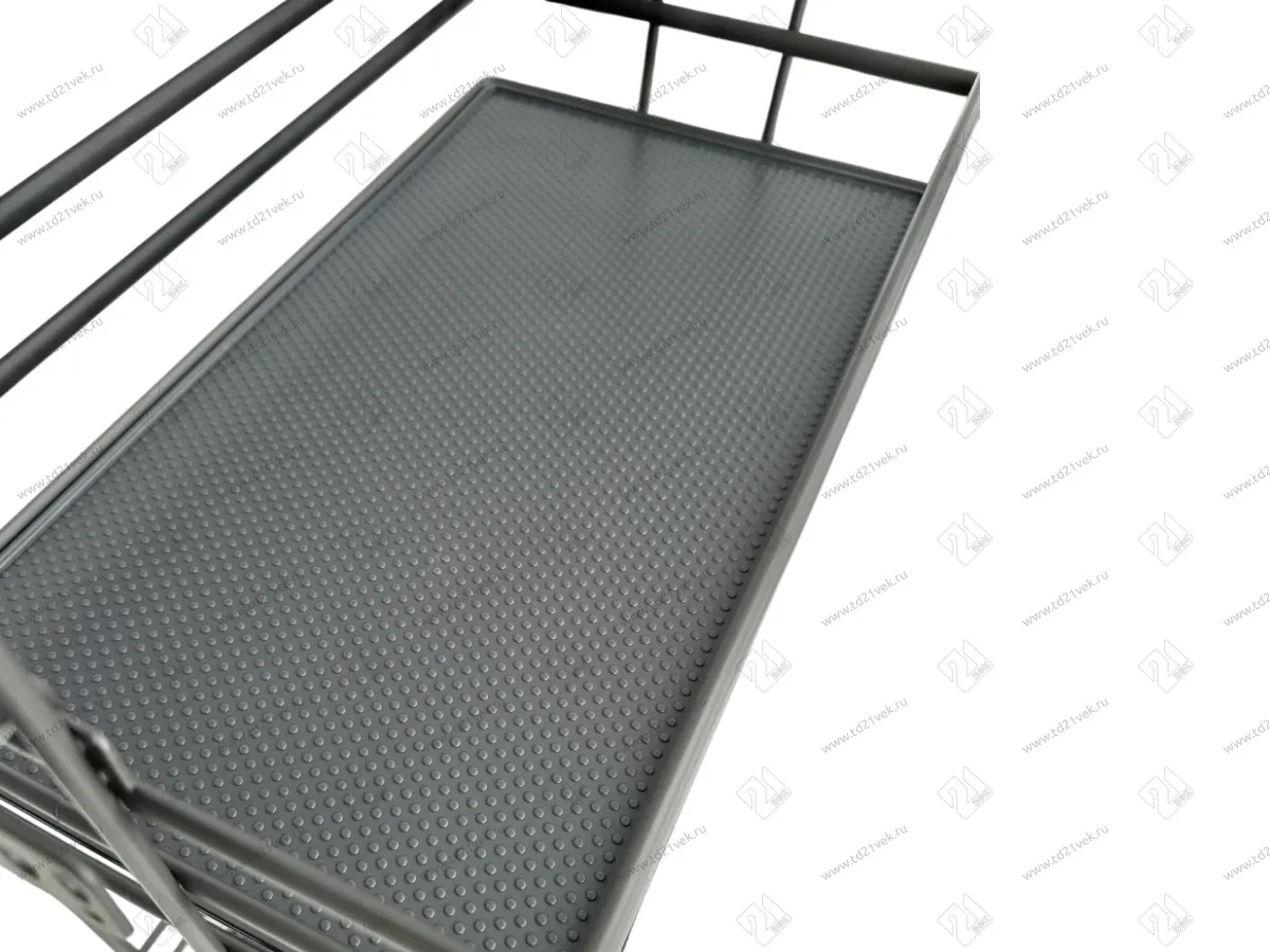 Бутылочница 400, нижнее крепление, плоский прут, 450х340х535 мм,  пластиковый поддон, антрацит 6