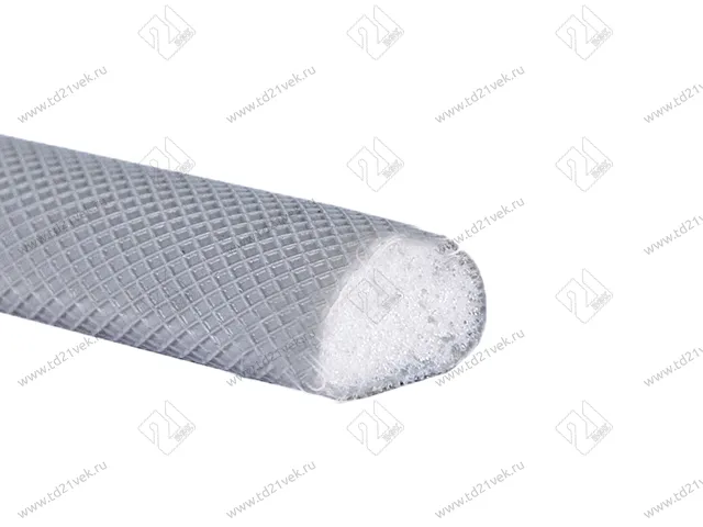 Уплотнитель полиуретановый ш9х в6мм (светло-серый/серебро) (хлыст-2,75м) <30> 1