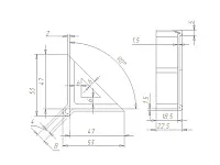 Уголок защитный пластиковый для ЛДСП 22-32 мм, черный