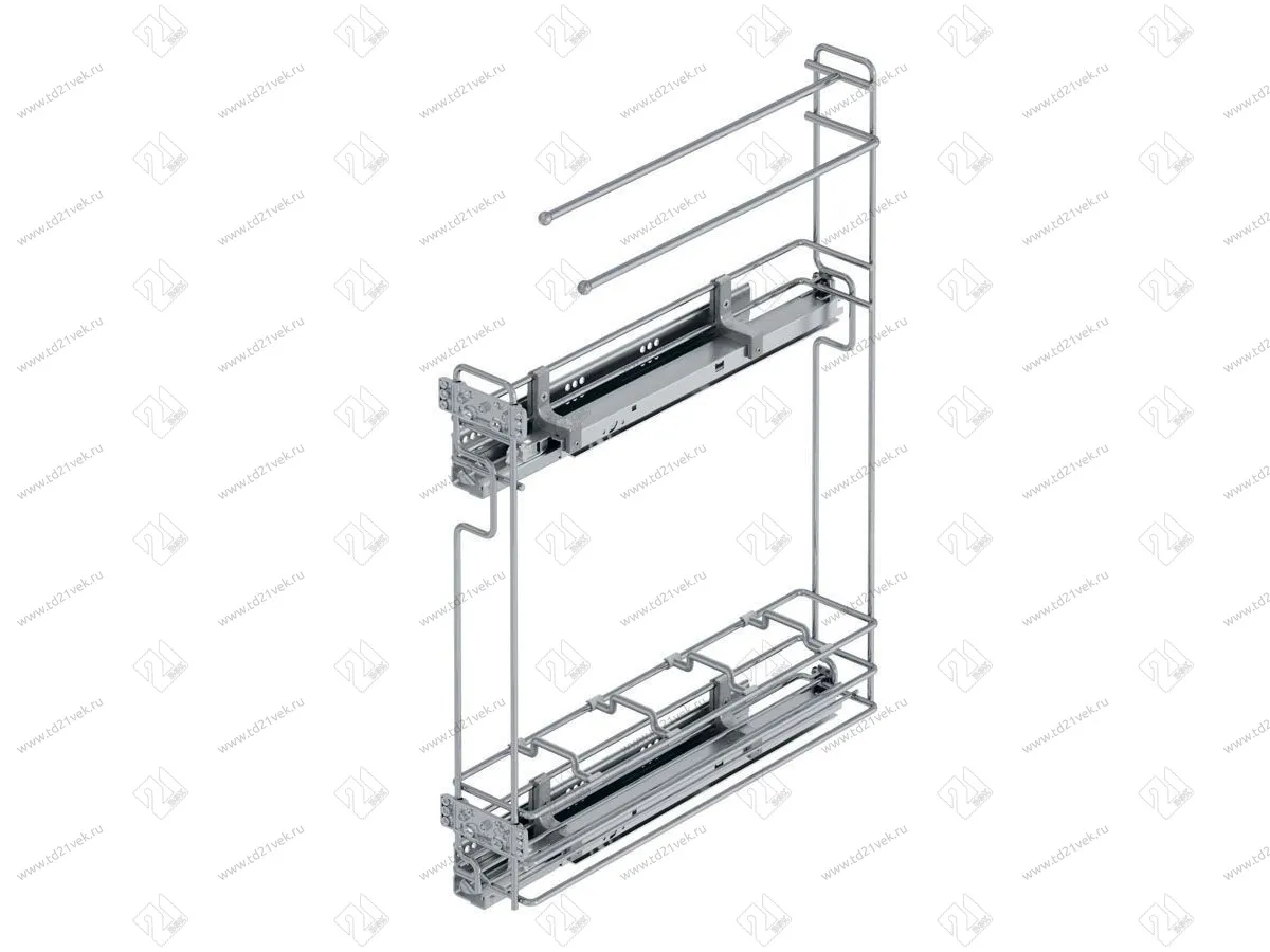 S-2641-C Бутылочница 150, Starax Cristal, направляющие Blum Tandem, (106х475х640 мм), полное выдвижение, левая, хром 2