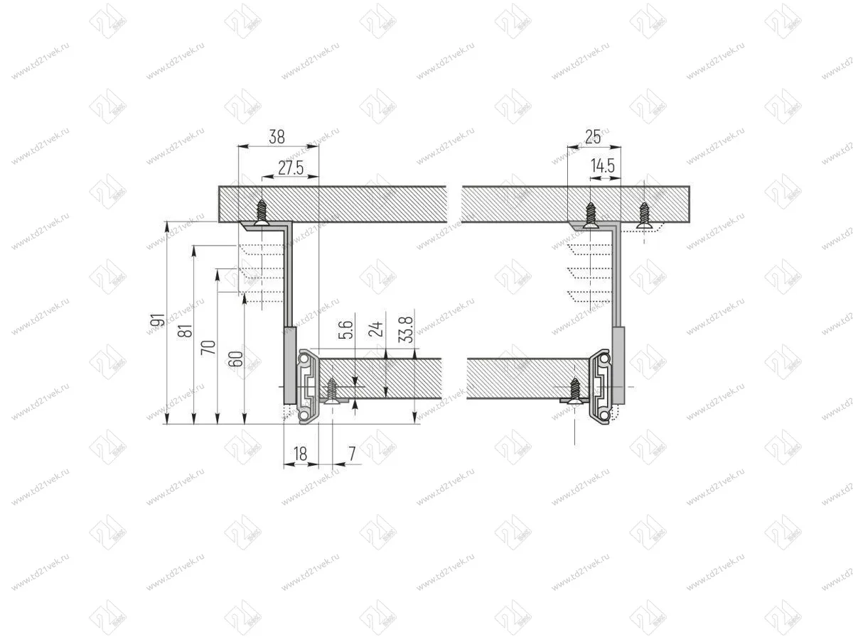 Полка для клавиатуры, серая, пластик, сталь SK-027-80 <1/10> 3