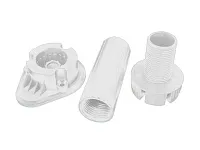 Опора кухонная Н120-140 мм, разборная, с упором, белый, нагрузка 168 кг