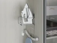 S-6619-C Держатель для гладильной доски и утюга, Starax, (200х200х380 мм), хром