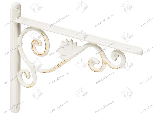 MF-170 WT.GP Кронштейн полки (240х23х190 мм)  белая патина <6> 1