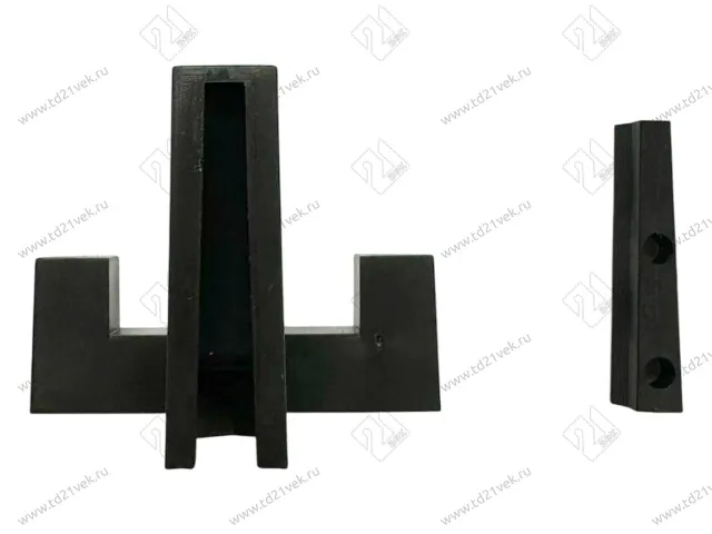 Пластиковый крючок, двухрожковый, малый, черный 4