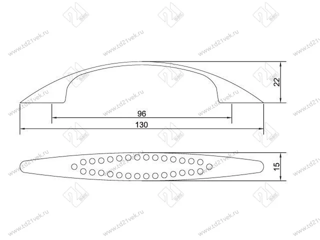 Скоба "Оскар" 5032-06/96 Ноктали  (хром)<50/400> 2