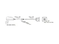 06.800.01.326 USB-розетка, врезная, квадратная, 2хUSB CHARGE-K, max. 3,4A, провод 2м c LED кон., 37х37х31.3мм, серебристый