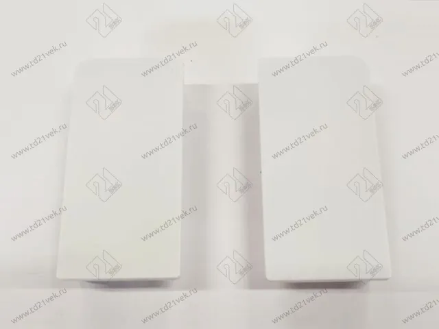 Г-образный комплект закрытых заглушек (2 шт.) №1 белый <10> 1