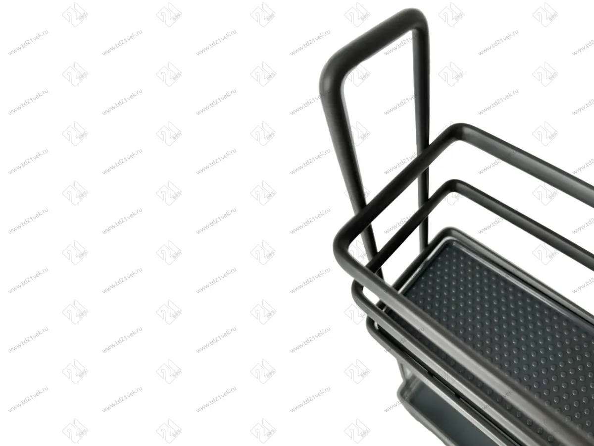 Бутылочница 150, правая, плоский прут, 450х90х535 мм, пластиковый поддон, антрацит 2