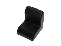 Уголок крепежный 21*21 мм с крышкой, 029.10 черный <250/2000>