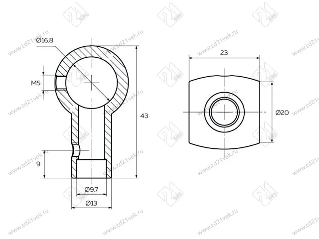 Держатель рейлинга традиция бронза 2