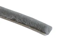 Уплотнитель щёточный ш7х в6мм 4Р, светло-серый/серебро <бухта-250м> шлегель/ щетка самоклеящаяся/ буферная лента/ уплотнитель/ Schlegel