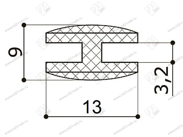 Профиль д/ДВП L=2000*13мм (черный) <100> 2