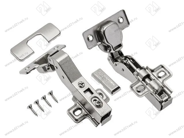 ZM-HCKT30-BE-S Петля гидравл-ая, угловая 30 CL накладная GTV без евро,с отв.пл.,45/35мм,Н0 сталь,<100> 1