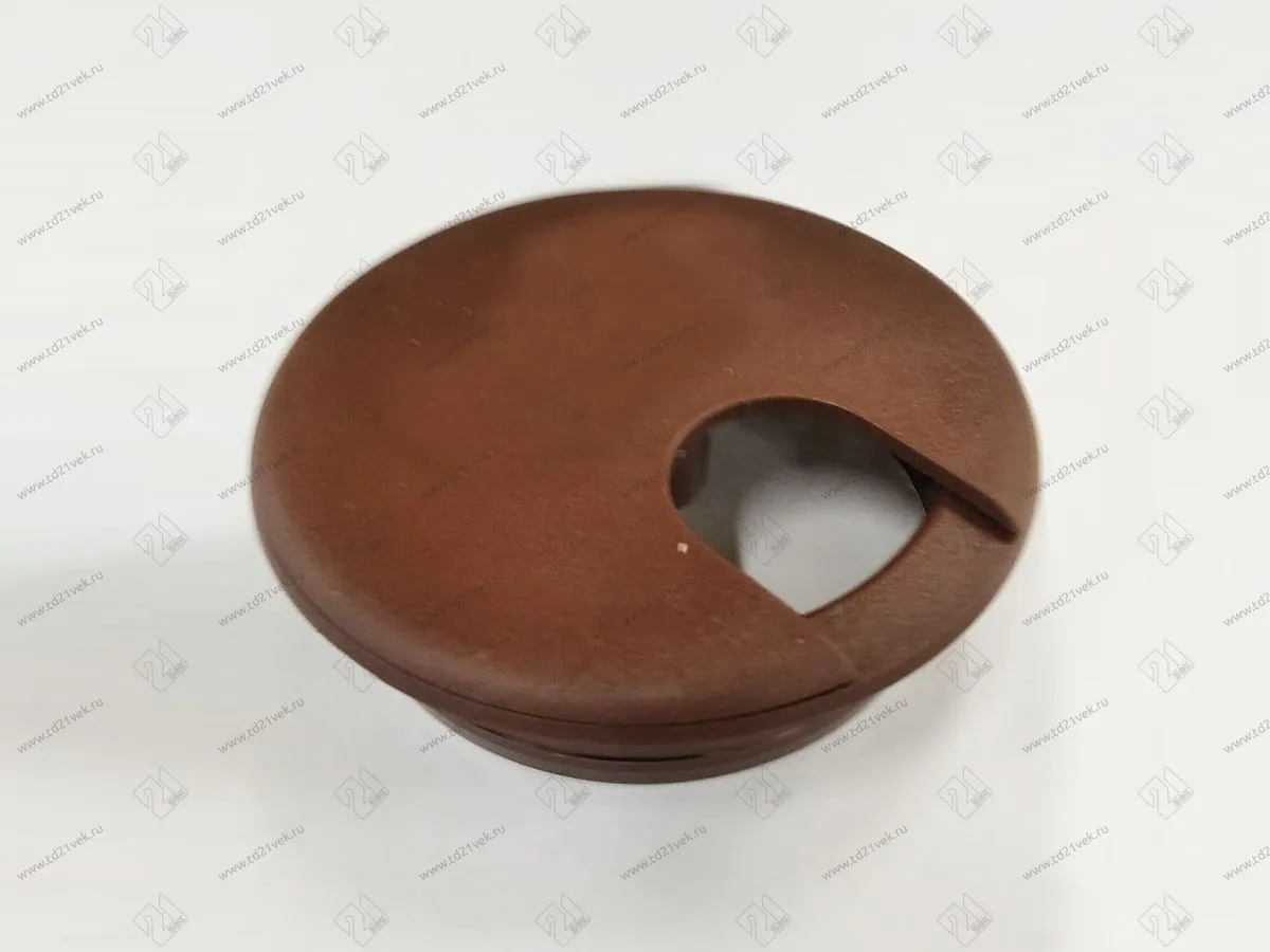 Заглушка кабель-канала, круглая, d=62 №8, тёмно- коричневый 1