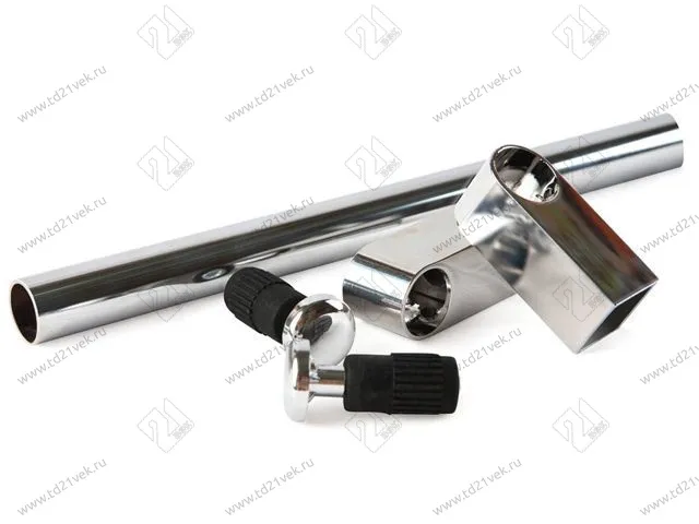 SET-600 Комплект рейлинга "модерн" (труба 600мм, 2 держ, 2 загл). хром<25> 1