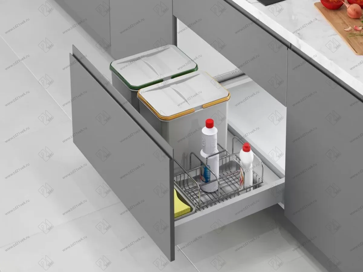 S-2564-G Система сортировки в базу 900 мм, Starax Order 2, (840-800x490-415x305 мм), серый 6