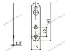 Подвес прямой 65х15  1,5мм (2 шурупа прорезь сверху) цинк <2000> превью 2