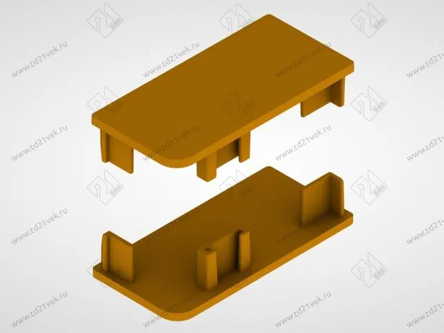 Г-образный комплект закрытых заглушек (2 шт.) №17 мат.золото <10> 1