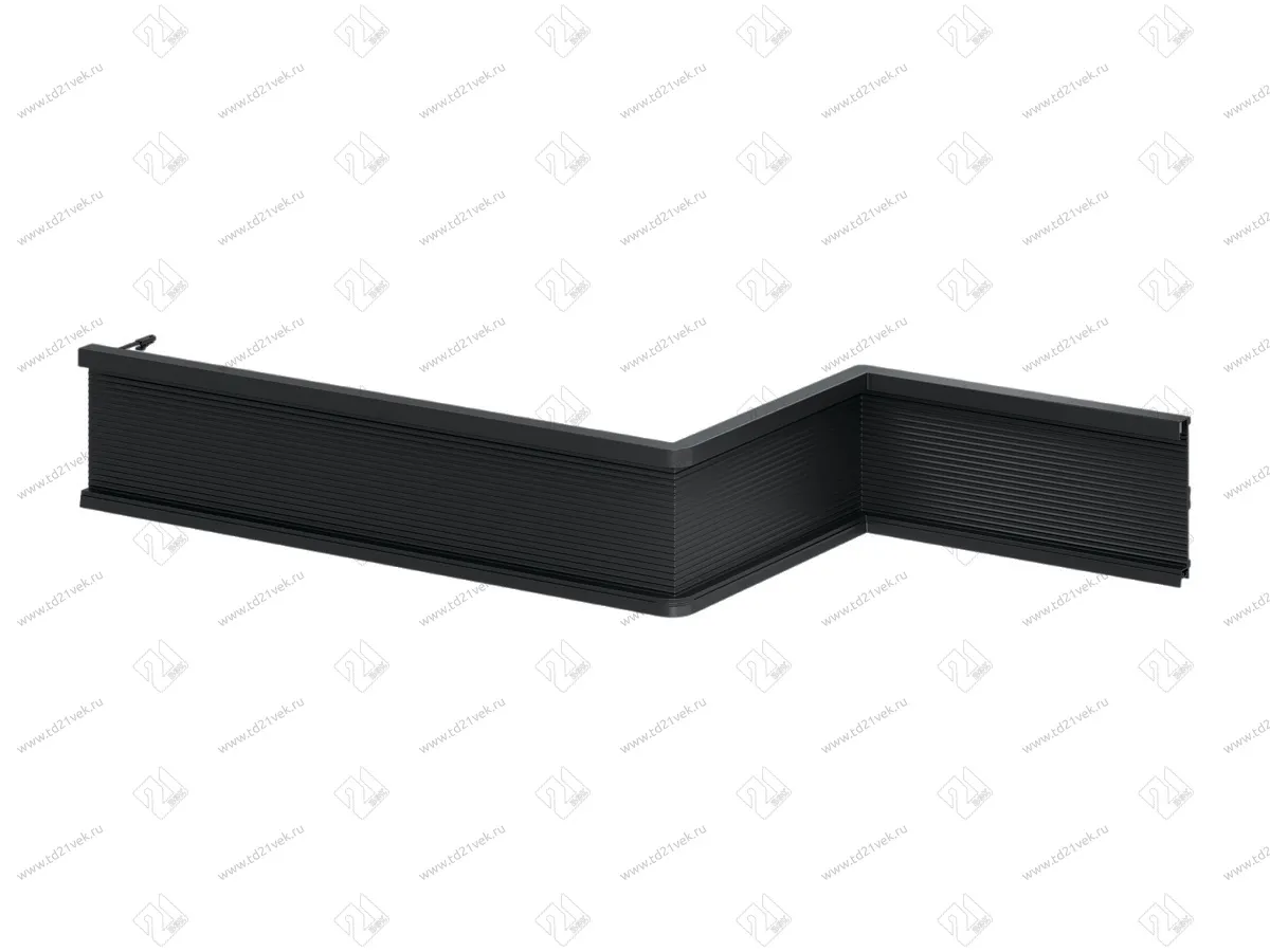 Цоколь с подсветкой 3м, черный матовый, H100/4000К, рефленый, комплект: LED лента SMD+рассеиватель+коннектор 2