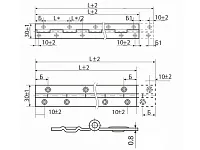 Петля рояльная L=1750, цинк