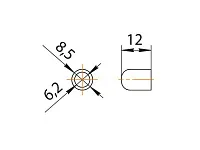 Наконечник сетчатой полки, белый <500>