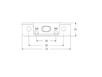 103-07-01-403 Полкодержатель Mesan скрытого монтажа (регулируемый)+крепеж, (цинк)<20/100>