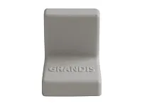 Уголок крепежный 20x20 мм толщ.1,2мм с крышкой, серый 10-436P <400/4000>