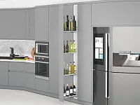 S-2919-C Выдвижная колонна в базу 150 мм, Starax, 4-х ярусная, (108х465х1650 мм), левая