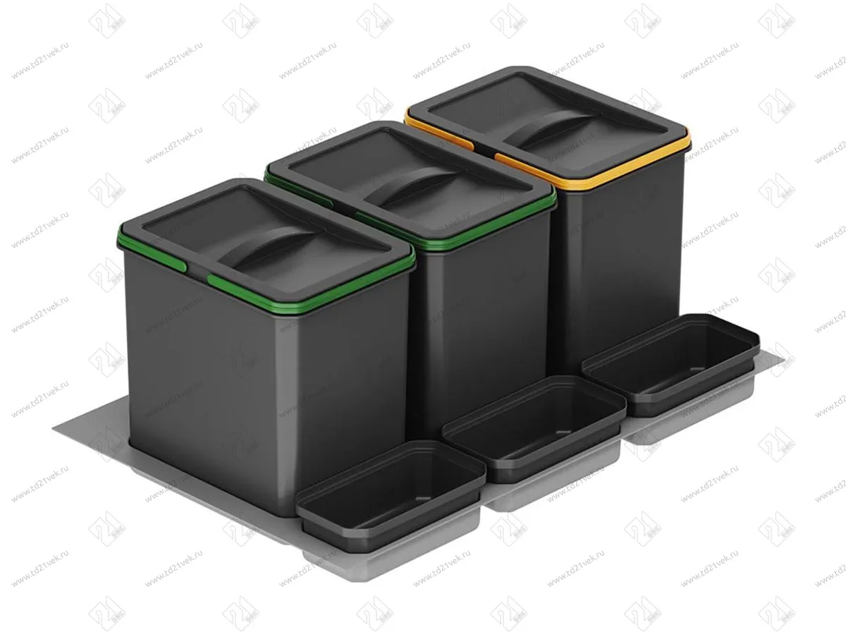 S-2552-A Система сортировки в базу 800 мм, Starax Order, 3 ведра, антрацит 2