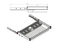 S-6714-W Брючница с органайзером для аксессуаров в базу 900 мм, Starax, (860-890х475х125 мм), направляющие Blum Tandem, белая