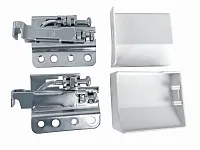 Навес усиленный до 140 кг (1 компл.= 2 навеса, 2 площадки, 2 заглушки белые, саморезы), P3704