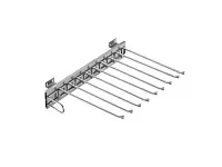 Выдвижная вешалка частичного выдвижения, RU-014а, левостороннего крепления (Ш325хГ465мм) хром