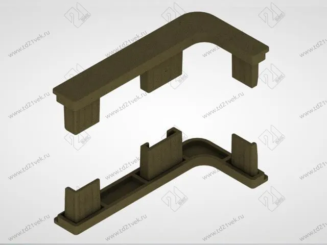 Г-образный комплект открытых заглушек (2 шт.) №6 шампань <10> 1