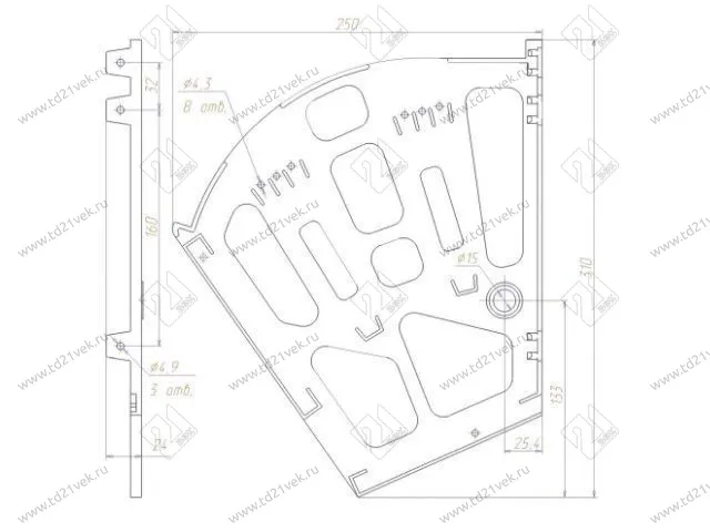 Механизм для обувниц тройной, чёрный, индивидуальная упаковка 2
