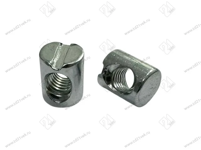 Стяжка-бочонок D10, М6хL12 мм, под шлиц для плит толщиной от 16 мм 2