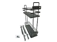 Бутылочница 200, левая, плоский прут, 450х140х535 мм, пластиковый поддон, антрацит