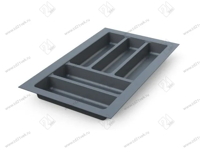 105-83-07-309 Лоток для столовых приборов Mesan TrayBond, 5 отделов,(Ш292-248хГ480-444хВ45) антрацит <5/20> 1