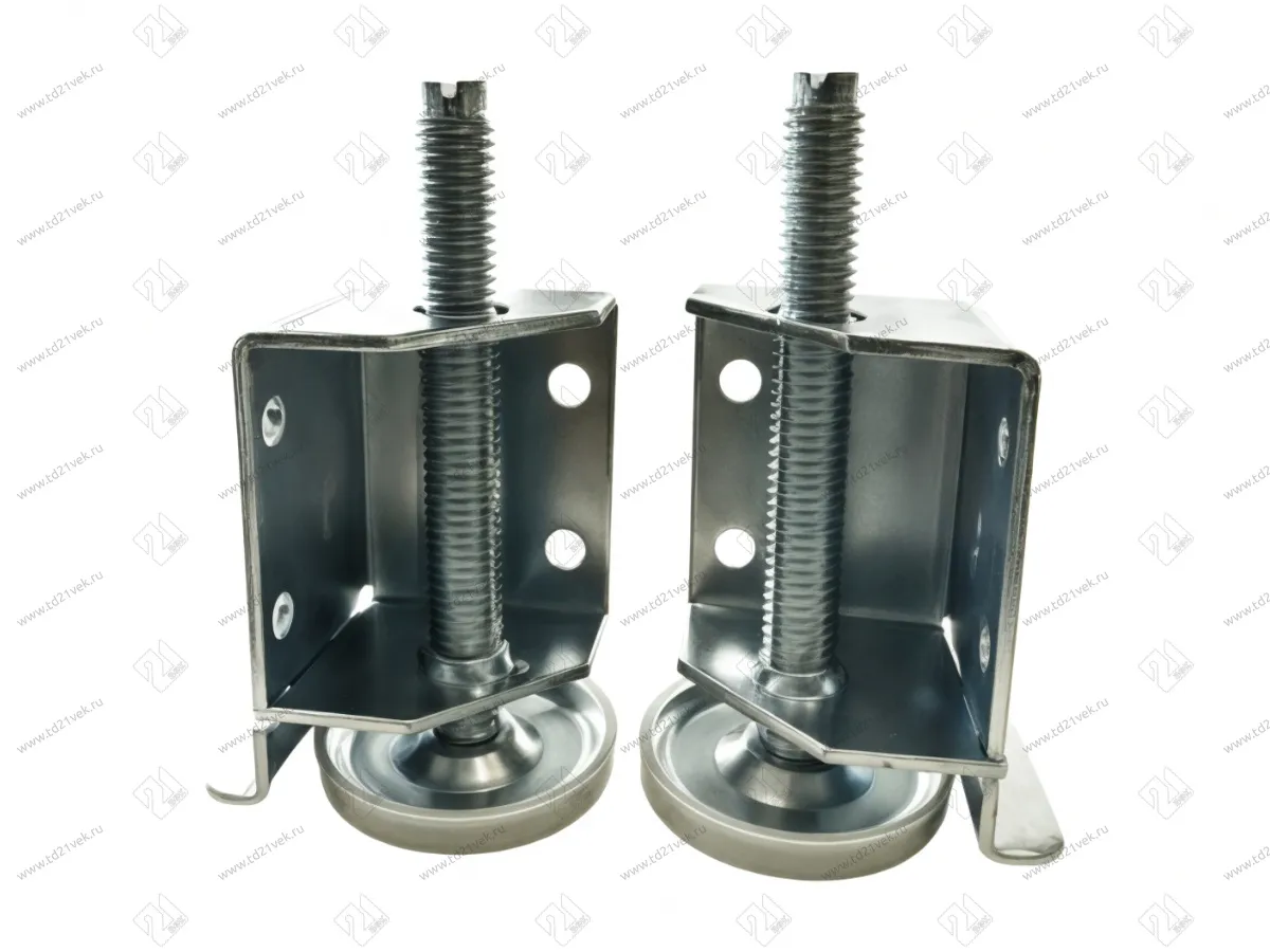 Опора регулируемая с поддержкой боковины, 32х32хh50, M8 мм, цинк, правая+левая 1