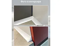 Плинтус для столешницы гибкий, белый глянец, 3 метра, Аврора 23, в комплекте заглушки и уголки