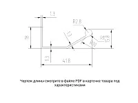 Профиль-ручка торцевая 128мм (L150мм) золото шлифованное, RT.K701