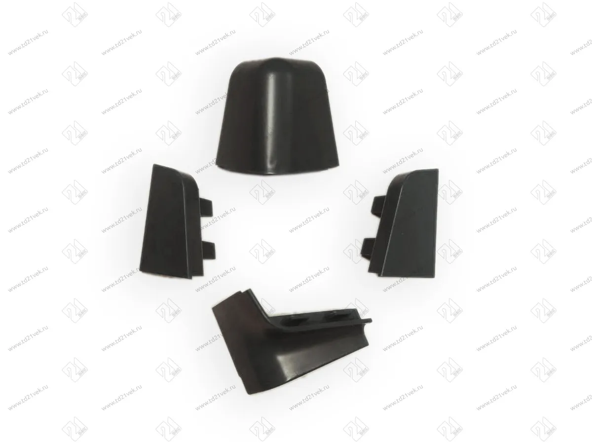 Комплект заглушек к плинтусам (РИО, Джокер), черный <50/100/200> 1