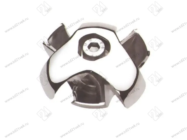 12.086 Cоединитель крестовой ОСКАР для 3-х труб d25 (хром) <25/200> 1