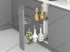 S-2414-C  Бутылочница 150, Starax, 2-х ярусная, направляющие Blum Tandem,  (106х475х495 мм), полное выдвижение, левая превью 1