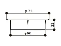 Заглушка кабель-канала, круглая, d=62 №23, белый