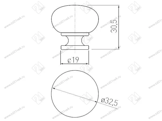 GS-BERGA-1-10 Ручка стальная (кнопка) BERGAMO белый глянец <25> 2