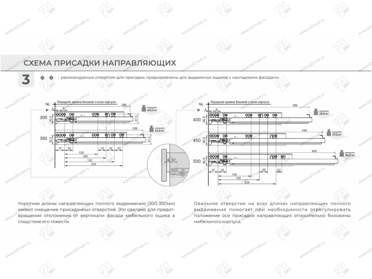 DB8785Zn/400 Направляющие 400 мм push-to-open скрытого монтажа B-slide  <10> 3