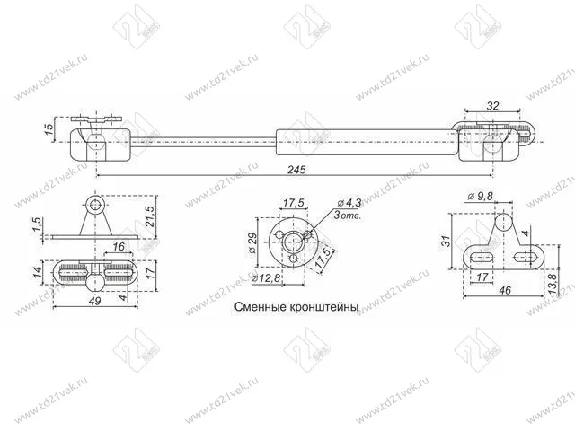 GL105GR/100/1 Газовый лифт 100N <100> 2
