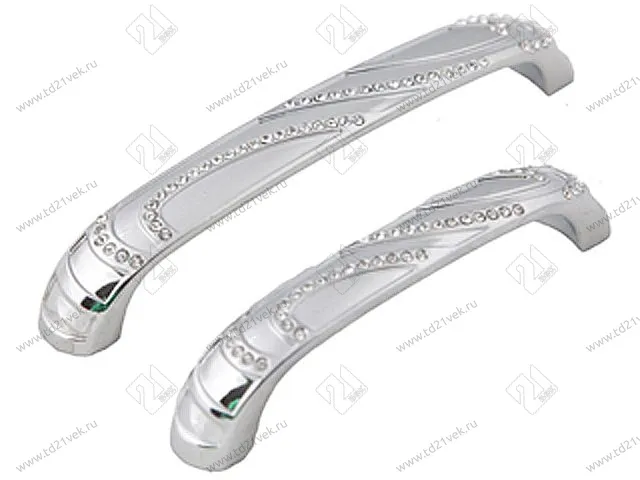 CRL19-128 Ручка-скоба с кристаллами, хром <50/250> 1